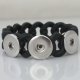 (image for) Snap Jewelry Bracelet Silicone Black Holds 3 18-20mm Snaps 7.2"