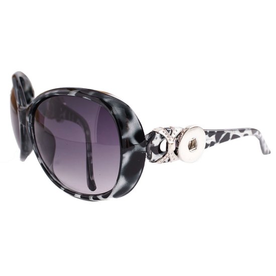 (image for) Snap Jewelry Sunglasses - Black Leopard Accent - Click Image to Close