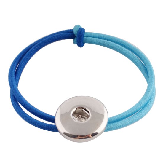 (image for) Snap Jewelry Stretch Bracelet & Hair Kids - Light Blue & Blue - Click Image to Close