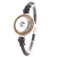 (image for) Snap Jewelry Bracelet Magnetic - Black Designer Gold & Silver