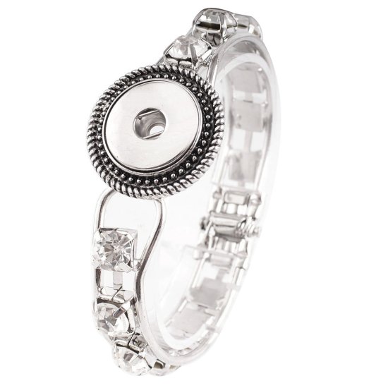 (image for) Snap Jewelry Hinge Bangle - Designer Clear - Click Image to Close