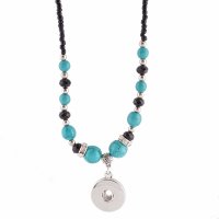 (image for) Snap Jewelry Stone Necklace - Turquoise and Black