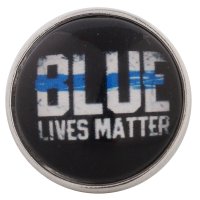 (image for) Snap Glass Jewelry - Police Blue Lives Matter