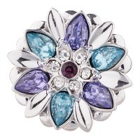 (image for) Snap Jewelry Rhinestone - Flower Amethyst, Topaz & Clear