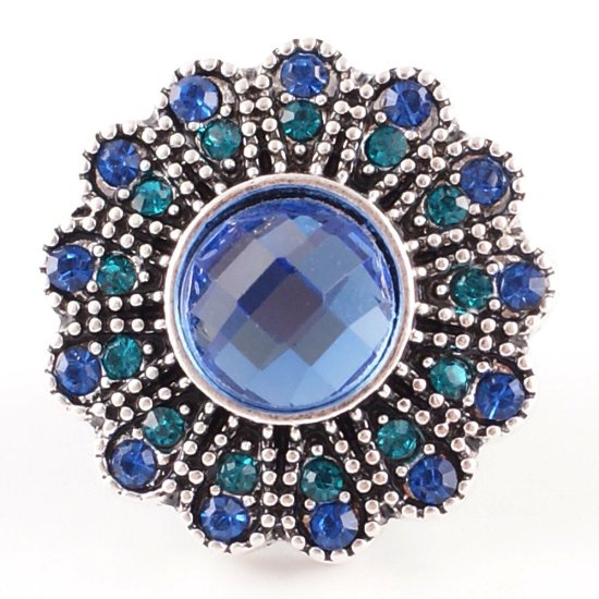 (image for) Snap Jewelry Rhinestone - Antique Designer Blue - Click Image to Close