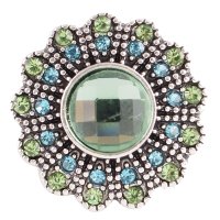 (image for) Snap Jewelry Rhinestone - Antique Designer Light Blue & Lime