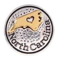 (image for) Snap Jewelry Metal - States North Carolina