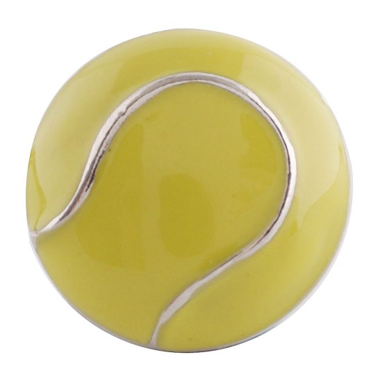 (image for) Snap jewelry Enamel - Tennis Ball - Click Image to Close