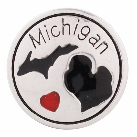 (image for) Snap Jewelry Metal - States Michigan - Click Image to Close