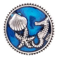 (image for) Snap Jewelry Enamel - Sea Horse & Sea Shells