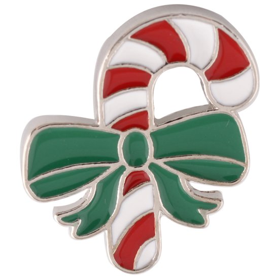 (image for) Snap Jewelry Enamel - Candy Cane Christmas - Click Image to Close