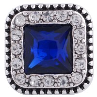 (image for) Snap Jewelry Rhinestone - Square - Sapphire Blue