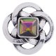 (image for) Snap Jewelry Rhinestone - Mystic Topaz Square in Circles