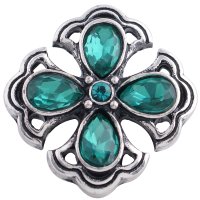 (image for) Snap Jewelry Rhinestone - Cross Green