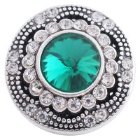 (image for) Snap Jewelry Rhinestone - Antique Designer Green