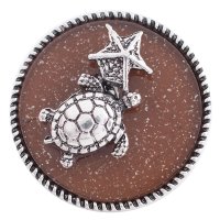 (image for) Snap Jewelry Enamel Turtle and Star Fish fits Ginger Snaps 18mm