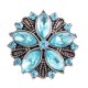 (image for) Snap Jewelry Rhinestone - Antique Designer Flower Light Blue