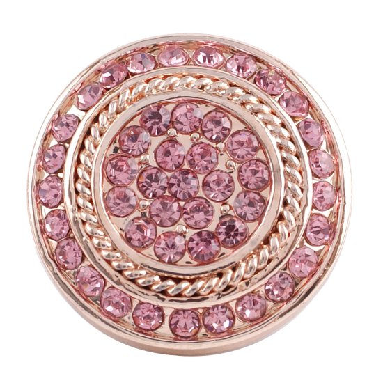 (image for) Snap Jewelry Rhinestone - Rose Gold Light Pink - Click Image to Close