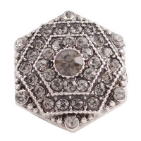 (image for) Snap Jewelry Rhinestone - Hexagon Gray