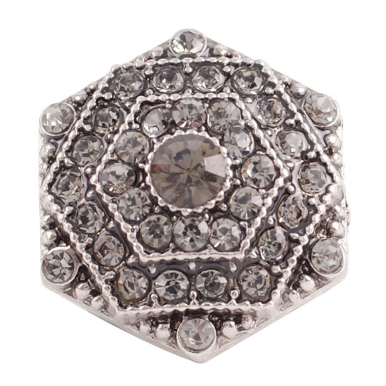 (image for) Snap Jewelry Rhinestone - Hexagon Gray - Click Image to Close