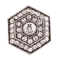 (image for) Snap Jewelry Rhinestone - Hexagon Clear