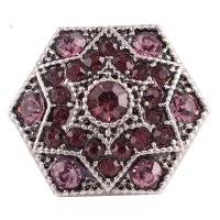 (image for) Snap Jewelry Rhinestone - Hexagon Purple