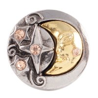 (image for) Snap Jewelry Metal - Silver & Gold Moon & Stars