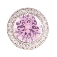 (image for) Snap Jewelry Large CZ - Round Pink