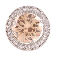 (image for) Snap Jewelry Large CZ - Round Beige