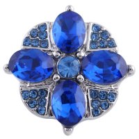 (image for) Snap Jewelry Rhinestone - Flower Blue