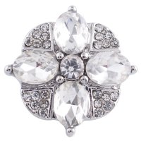 (image for) Snap Jewelry Rhinestone - Flower Clear