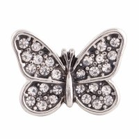 (image for) Snap Jewelry Rhinestone - Butterfly Clear