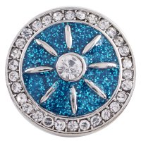 (image for) Snap Jewelry Rhinestone - Diamond Powder Blue & Clear