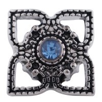 (image for) Snap Jewelry Rhinestone - Antique Pointed Petals Dark Blue