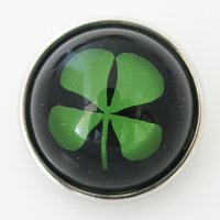 (image for) Snap Glass Jewelry - Real 4 Leaf Clover