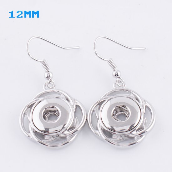 (image for) Mini Snap 12mm - Earrings Round Swirl - Click Image to Close