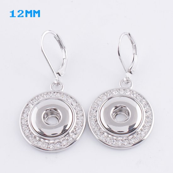 (image for) Mini Snap 12mm - Earrings Rhinestone Halo - Click Image to Close