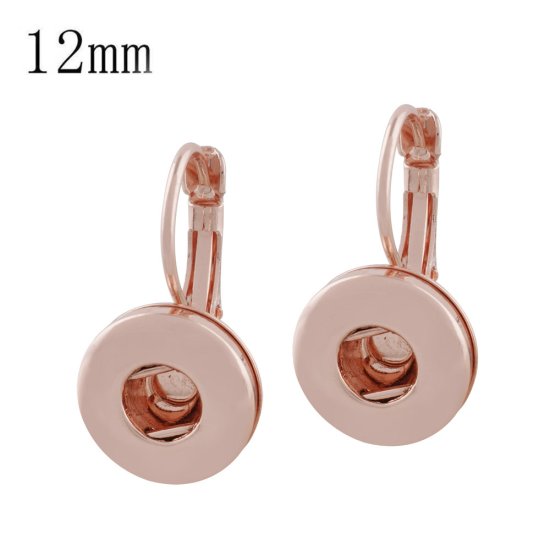 (image for) Mini Snap 12mm - Earrings Lever Back Rose Gold - Click Image to Close