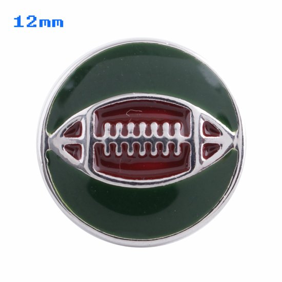 (image for) Mini Snap 12mm - Enamel Football - Click Image to Close