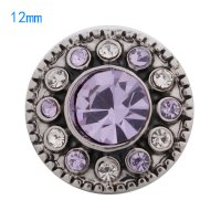 (image for) Mini Snap 12mm - Rhinestone Lavender & Clear