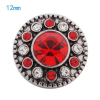 (image for) Mini Snap 12mm - Rhinestone Red & Clear