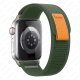 (image for) Dark Green Apple Trail Nylon Elastic Bands 38mm 40mm 41mm