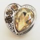 (image for) Snap Jewelry Rhinestone - Heart Beige