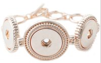 (image for) Snap Jewelry Toggle Bracelet Chain Strands - Triple Rose Gold