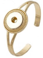 (image for) Snap Jewelry Cuff Bangle Curved Designer - Gold