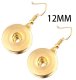 (image for) Snap Jewelry Gold Plated Earrings French Hook fits18-20mm