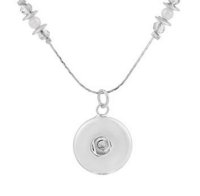 (image for) Snap Jewelry Pendant Necklace - 18" & 2" Ext. Crystal & Pearls