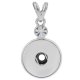 (image for) Snap Jewelry CZ Round Pendant Clear Stone