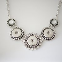 (image for) Snap Jewelry Triple Necklace - Clear Rhinestone High Quality