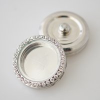 (image for) Snap Jewelry Memory Locket Snap - Clear Rhinestone